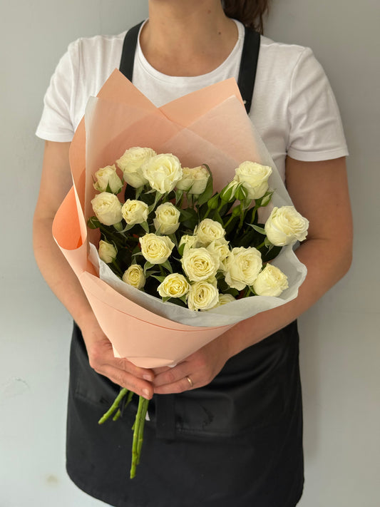 Florist Choice — Signature Pure White & Ivory Bouquet
